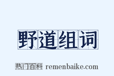 野道组词是什么意思的图片